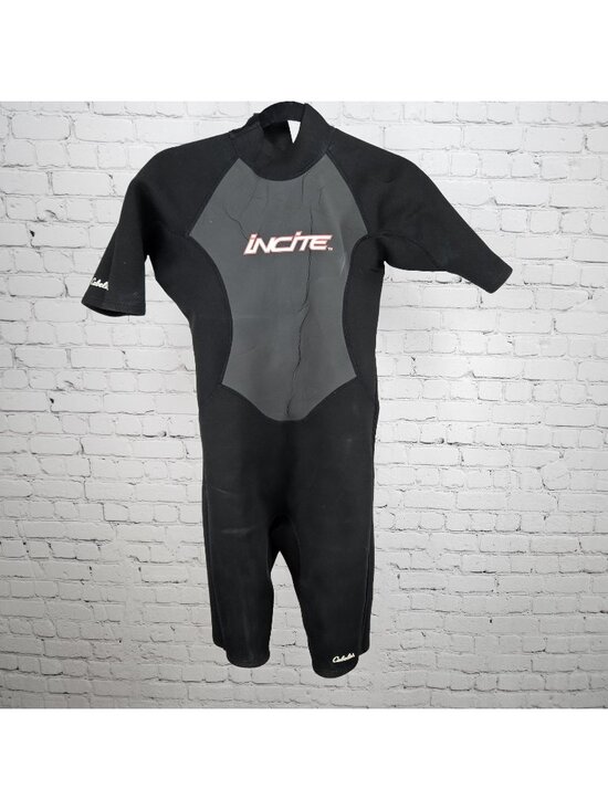 Incite Other - Incite Cabela's Black 2:2 Aqualite Short Sleeve Shorty Springsuit Wetsuit Medium